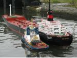 Cast off the tugs! This model is 12 feet long.